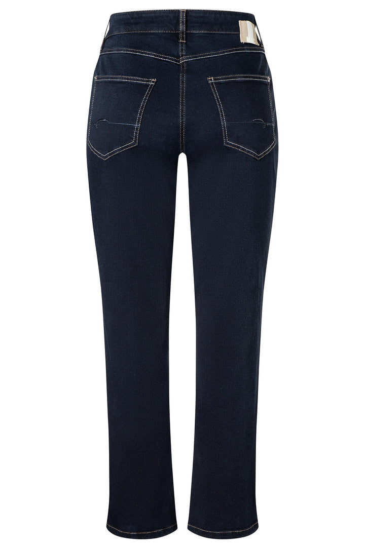 Dark blue jeans on a white background