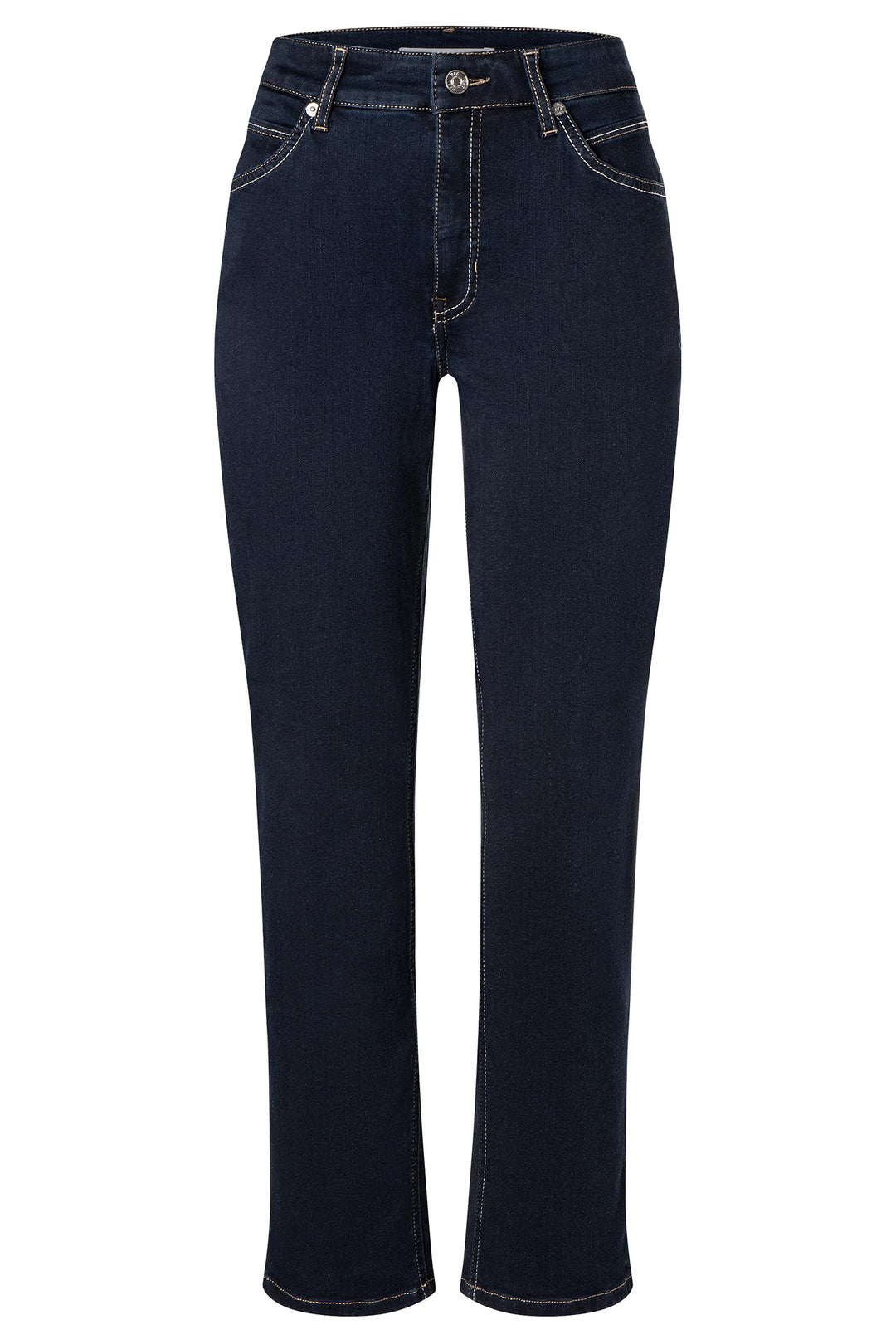 Dark blue jeans on a white background