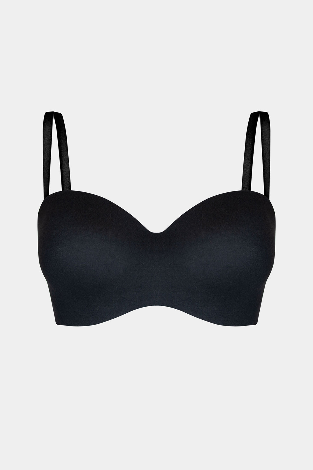 Magic Bodyfashion 50SB 100 Black Luxury Strapless Bra, front with straps attached