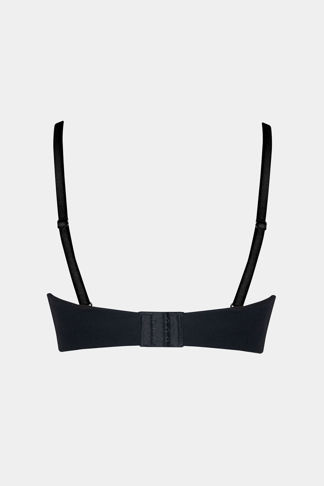 Magic Bodyfashion 50SB 100 Black Luxury Strapless Bra, back with straps attached