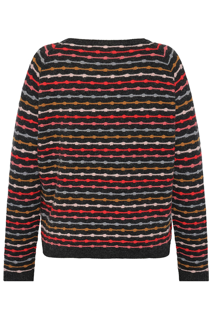 Mansted Jumper Cillie Charcoal Grey Multicolour Stripe - Shirley Allum Boutique