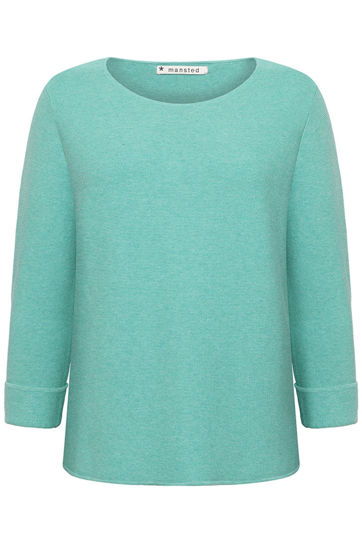 Mansted Moriko Sea Blue Round Neck Jumper - Shirley Allum Boutique