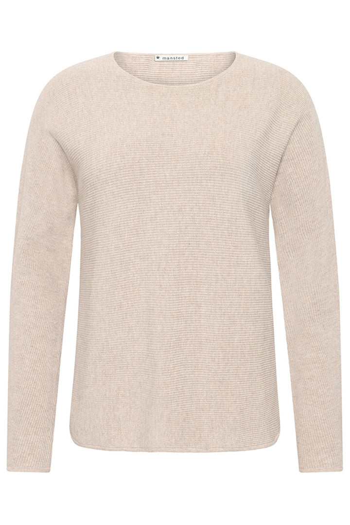 Mansted Nectar Oat Beige Round Neck Jumper - Shirley Allum Boutique