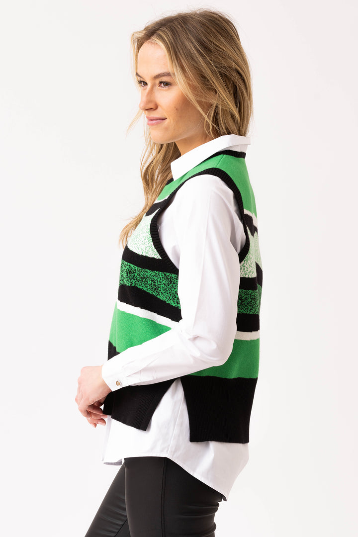 Marble 8107 Green Wave Sleeveless Jumper 229