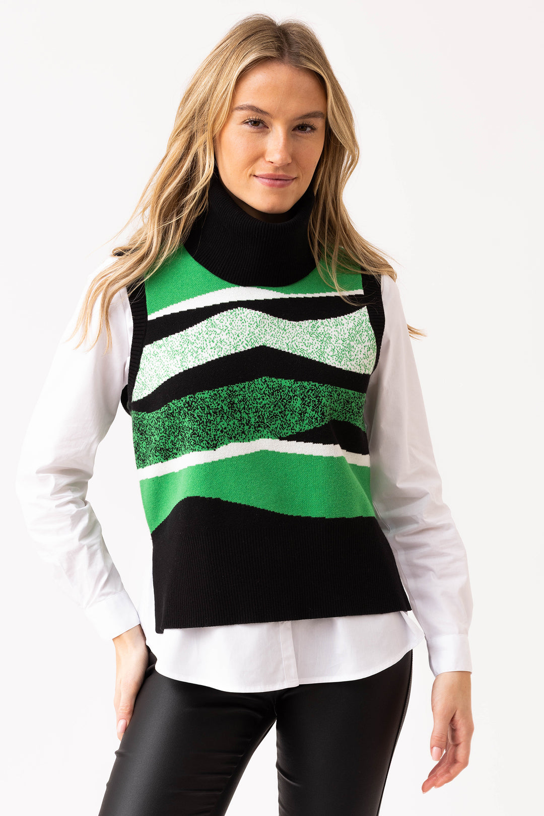 Marble 8107 Green Wave Sleeveless Jumper 229