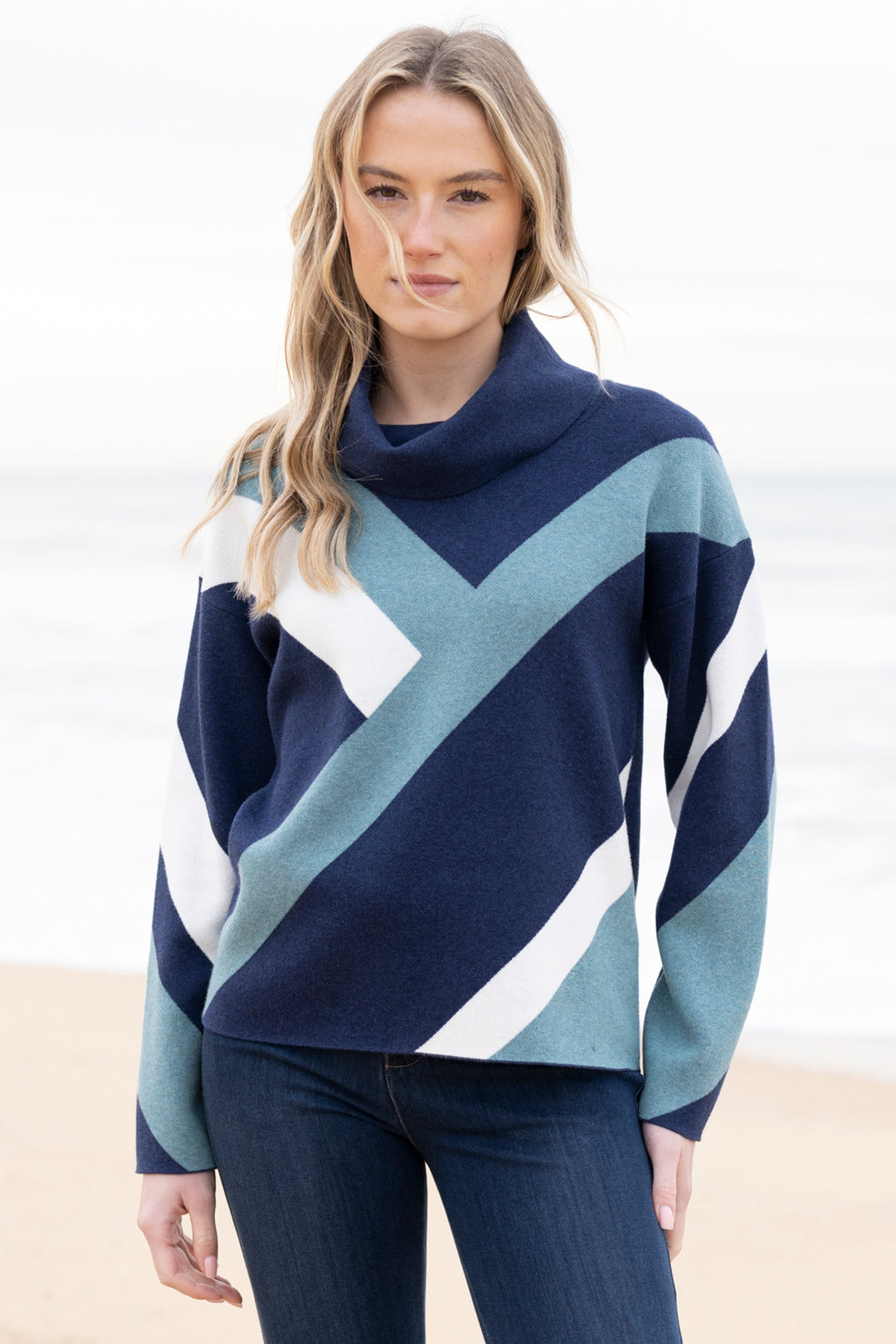 Marble 8109 Duck Egg Blue Stripe Jumper 223
