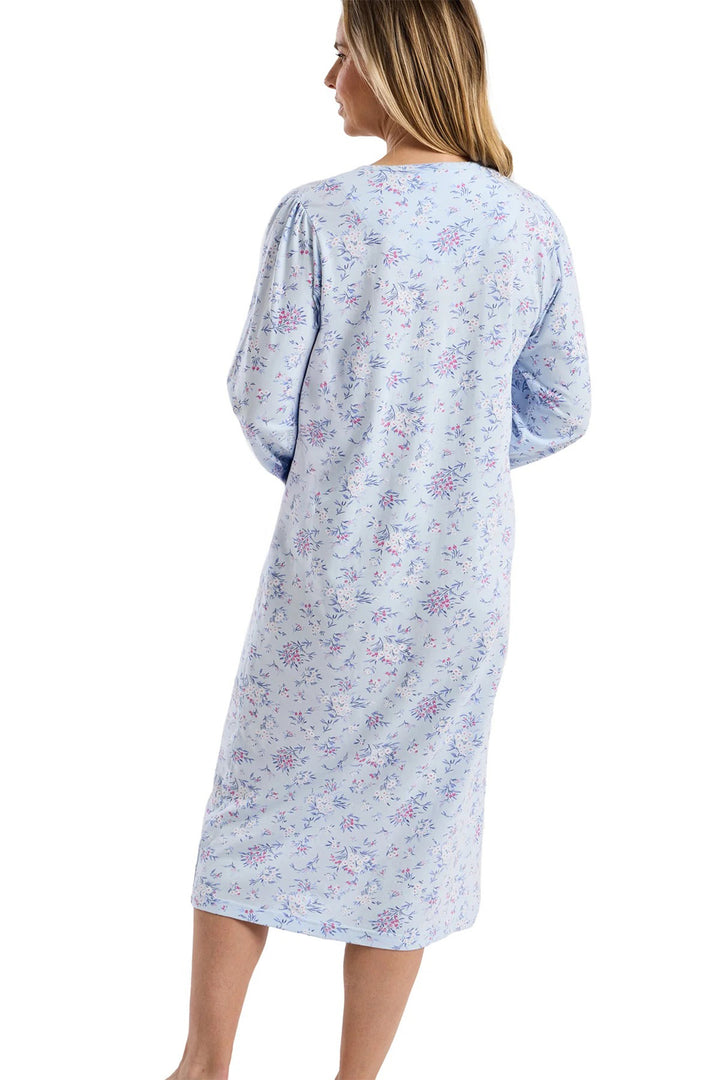 Marlon MA45782 Blue Button Down Nightdress