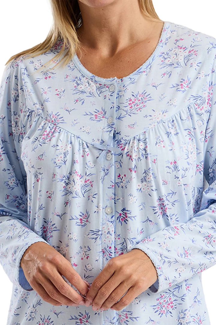 Marlon MA45782 Blue Button Down Nightdress