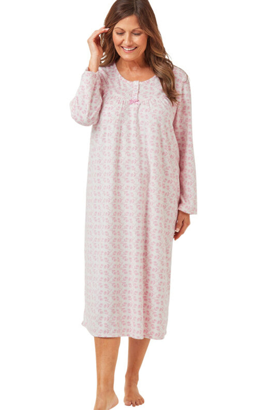 Marlon Nightdrerss Pink Petal Fleece MA42449 - Shirley Allum Boutique