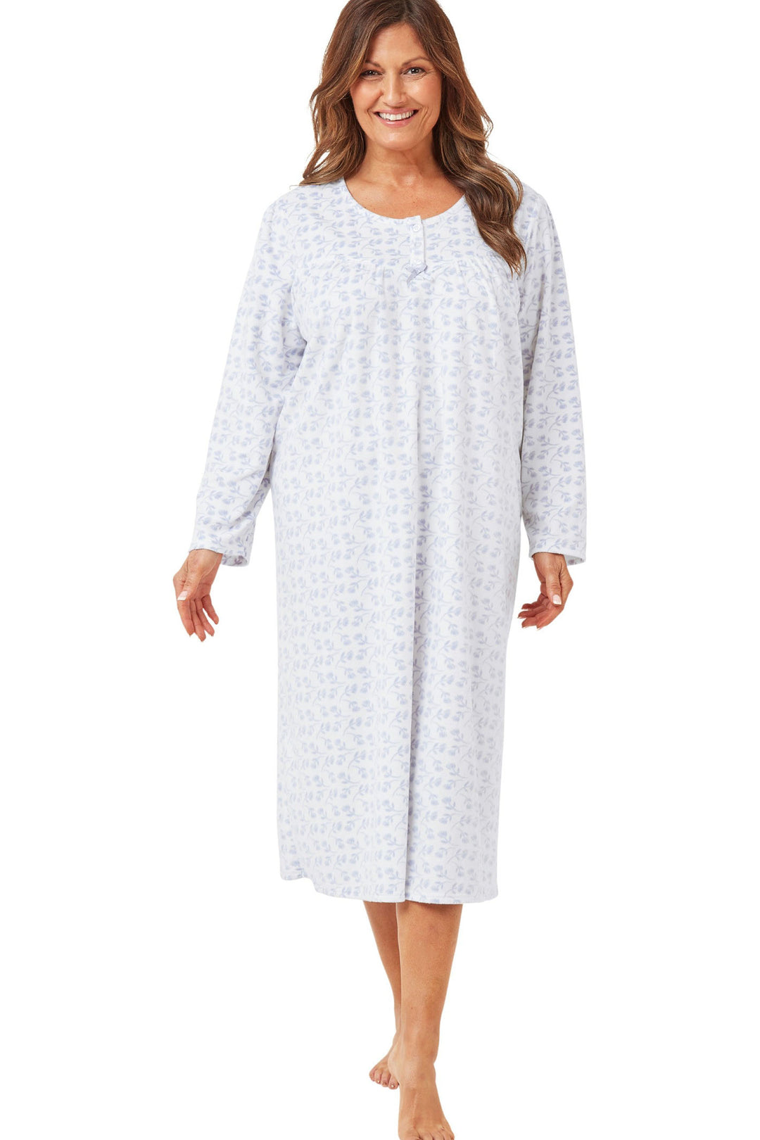 Marlon Nightdress Blue Petal Fleece MA42449 - Shirley Allum Boutique