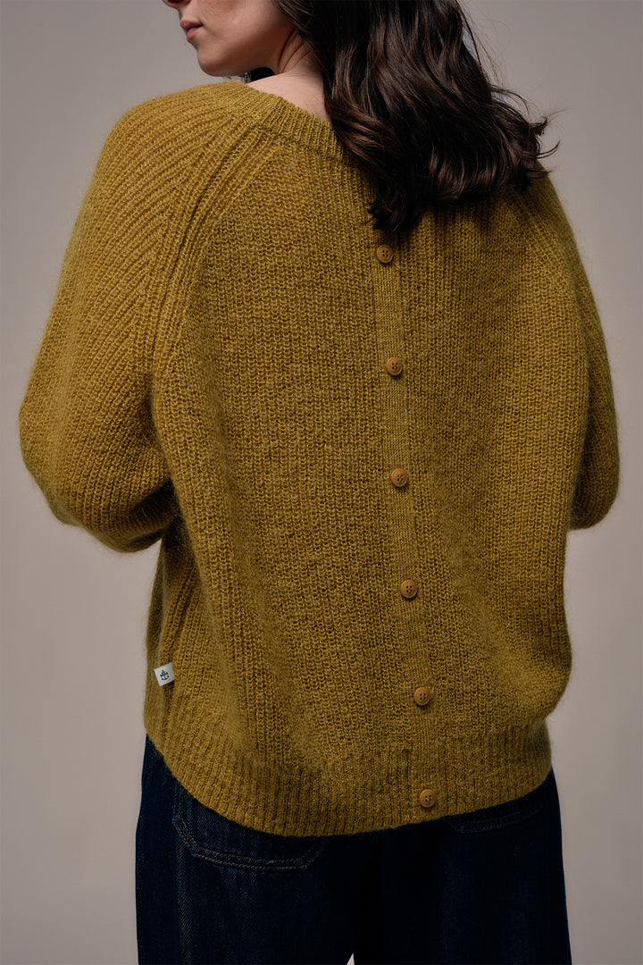 Mat de Misaine Anis Yellow Jumper TOPAZO-545, back button detail