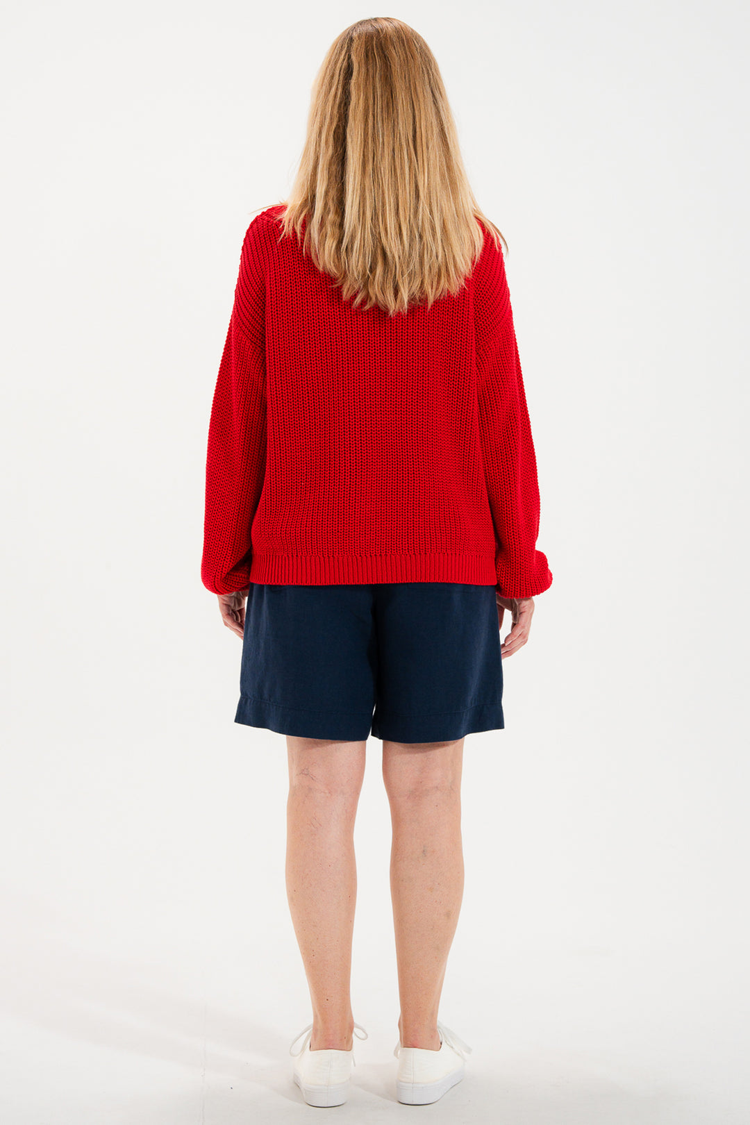 Mat De Misaine Braga 22635F U26 Indigo Navy Linen Shorts