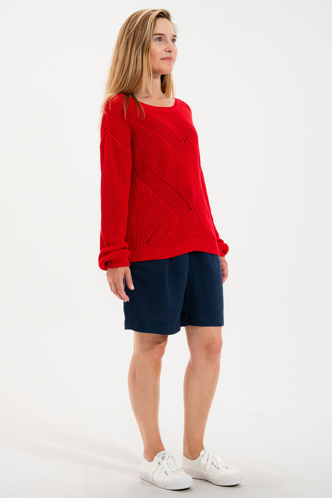 Mat De Misaine Braga 22635F U26 Indigo Navy Linen Shorts