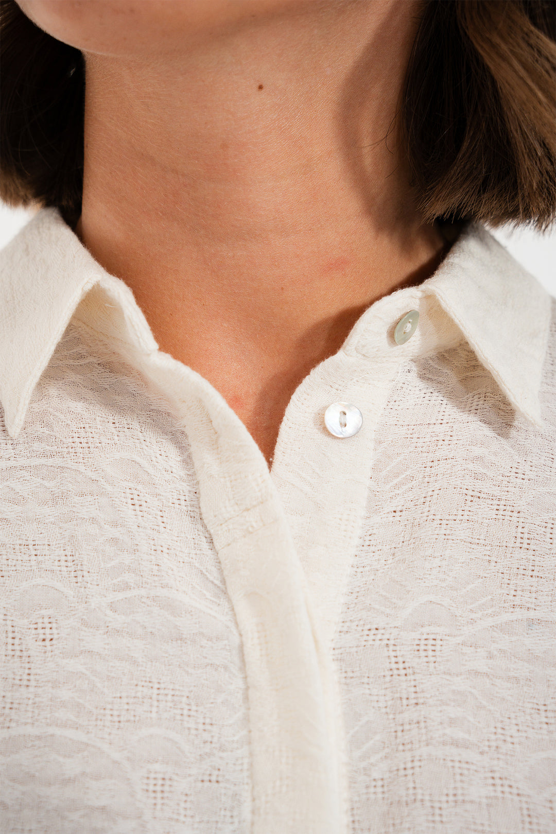 Mat De Misaine Cala 4192 Cream Calcaire Cap Sleeve Knit Shirt