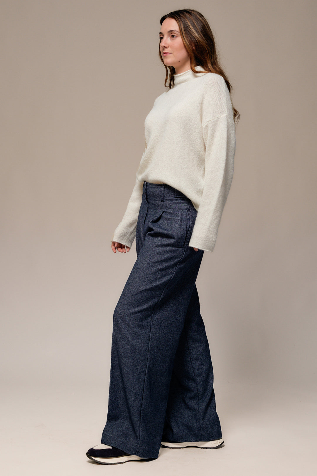 Mat de Misaine Calcaire Cream Alpaca Jumper TREMEL-517, side view