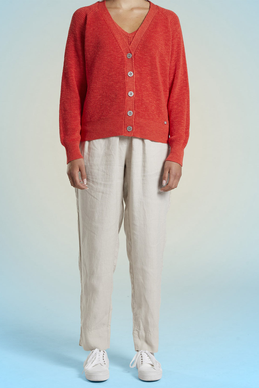 Mat De Misaine Cardigan Tulipe Red Taulu Card-564 U38 - Shirley Allum Boutique