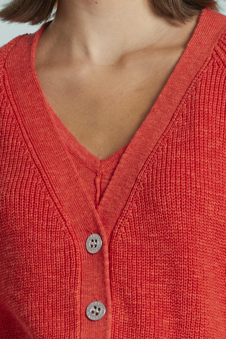 Mat De Misaine Cardigan Tulipe Red Taulu Card-564 U38 - Shirley Allum Boutique