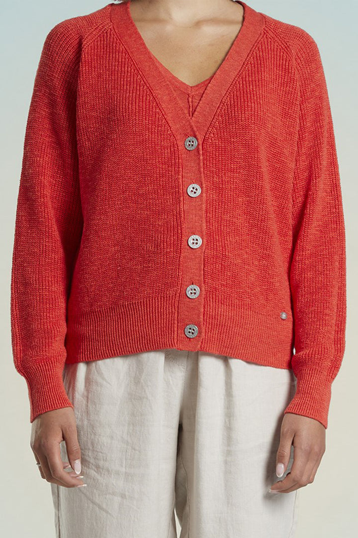 Mat De Misaine Cardigan Tulipe Red Taulu Card-564 U38 - Shirley Allum Boutique