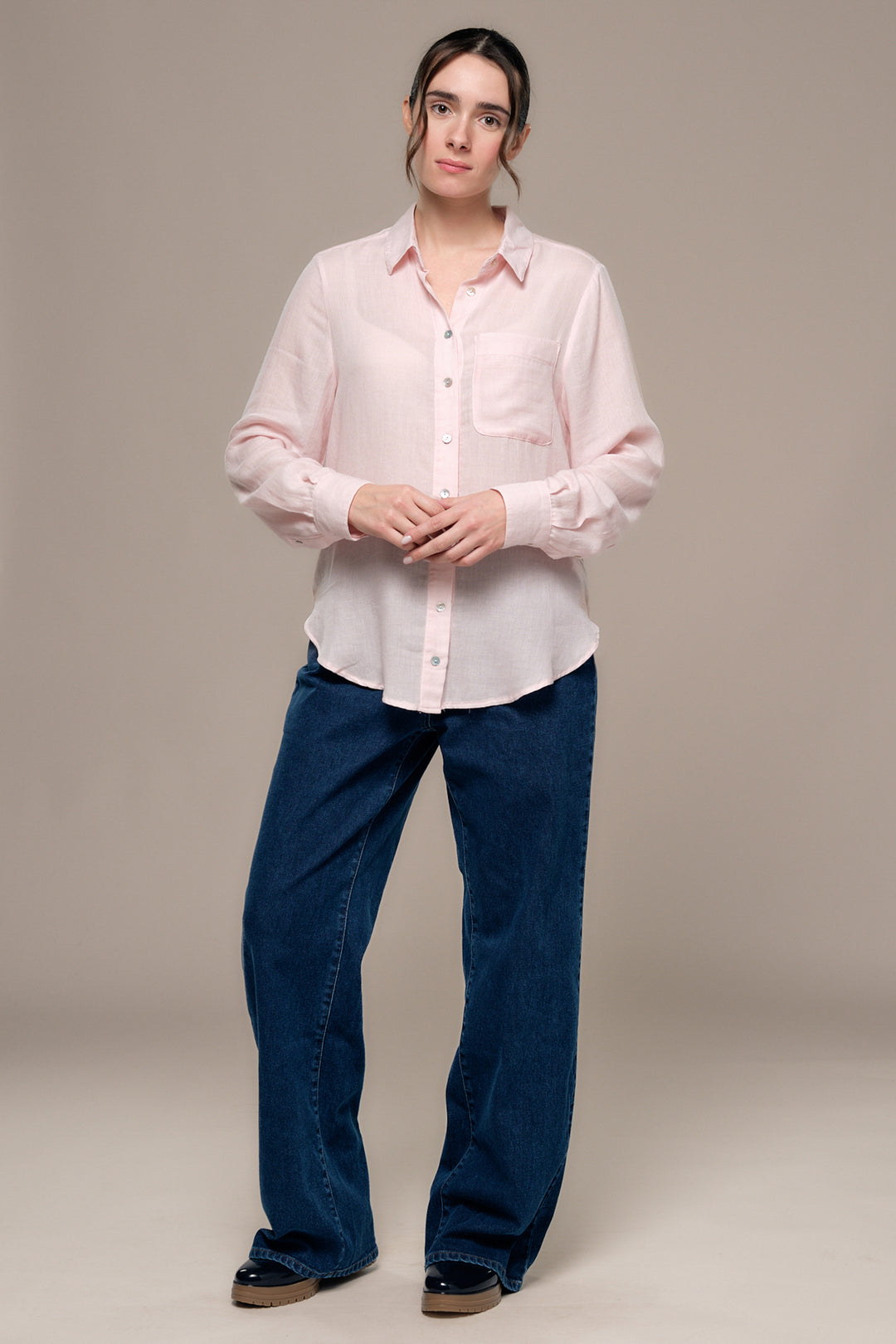 Mat de Misaine Digital Pink Blouse CUBA-25269, front full length