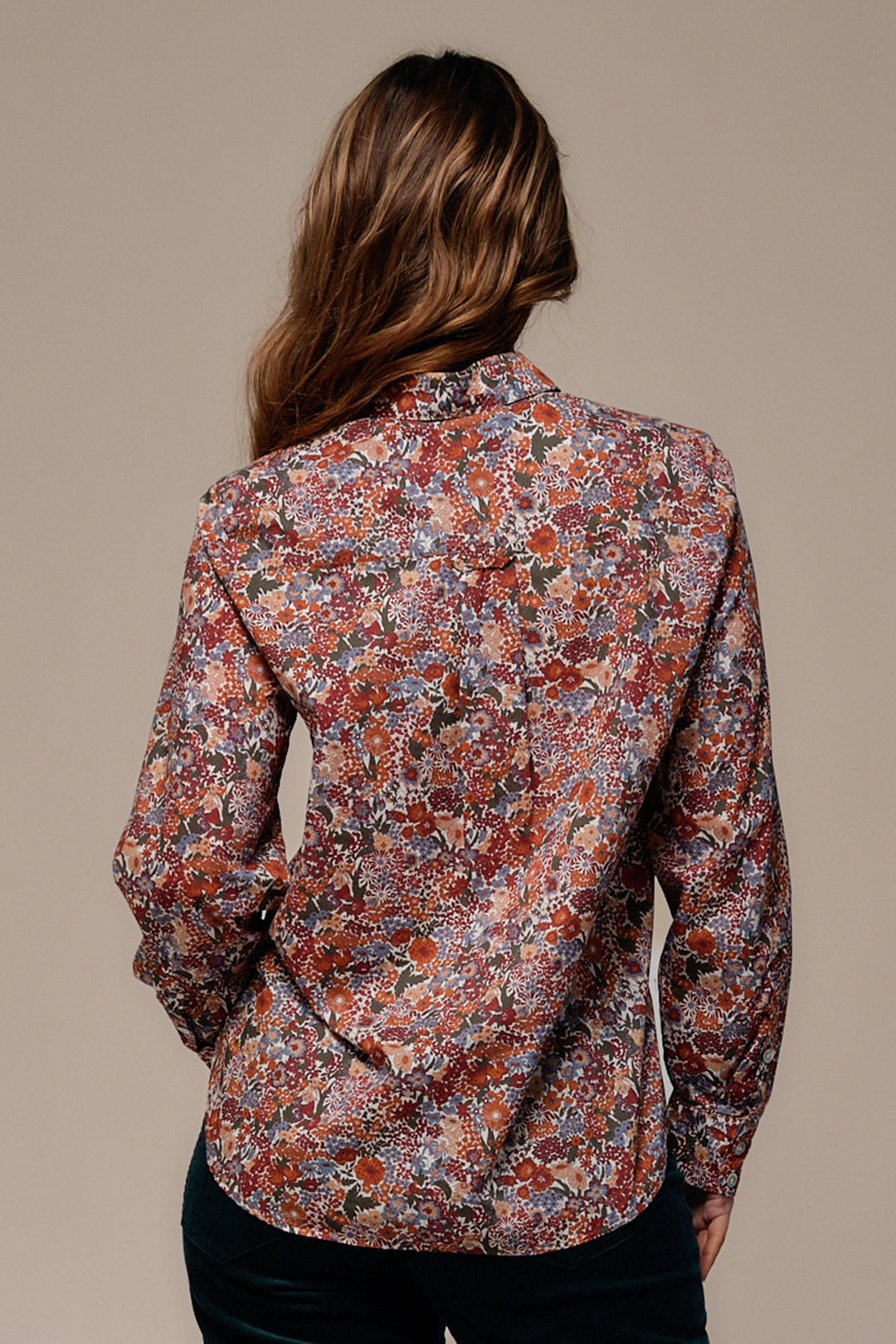 Mat de Misaine Imp Multi Noisette Blouse CUBA-3054, back view