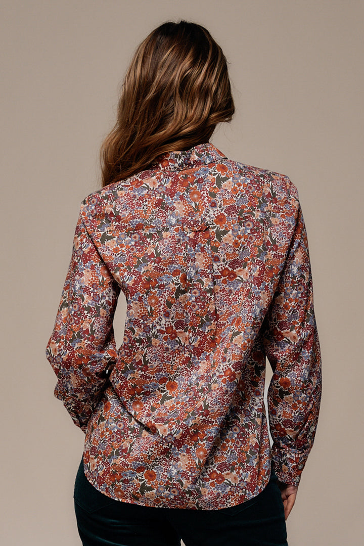 Mat de Misaine Imp Multi Noisette Blouse CUBA-3054, back view