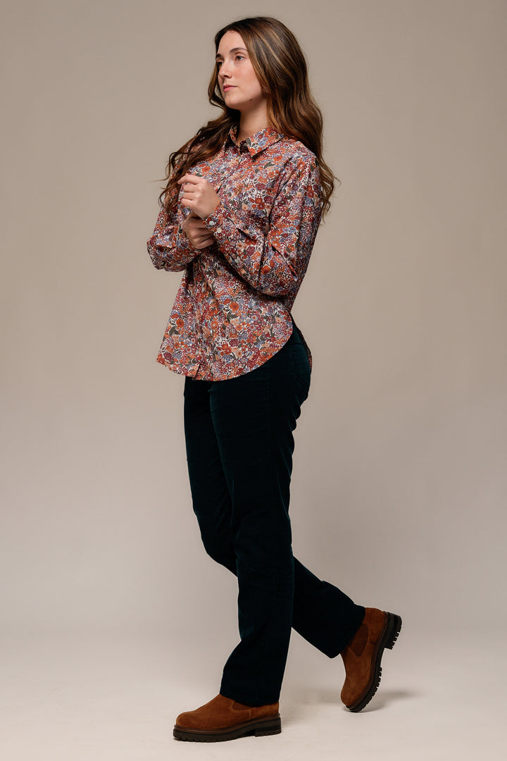 Mat de Misaine Imp Multi Noisette Blouse CUBA-3054, side view