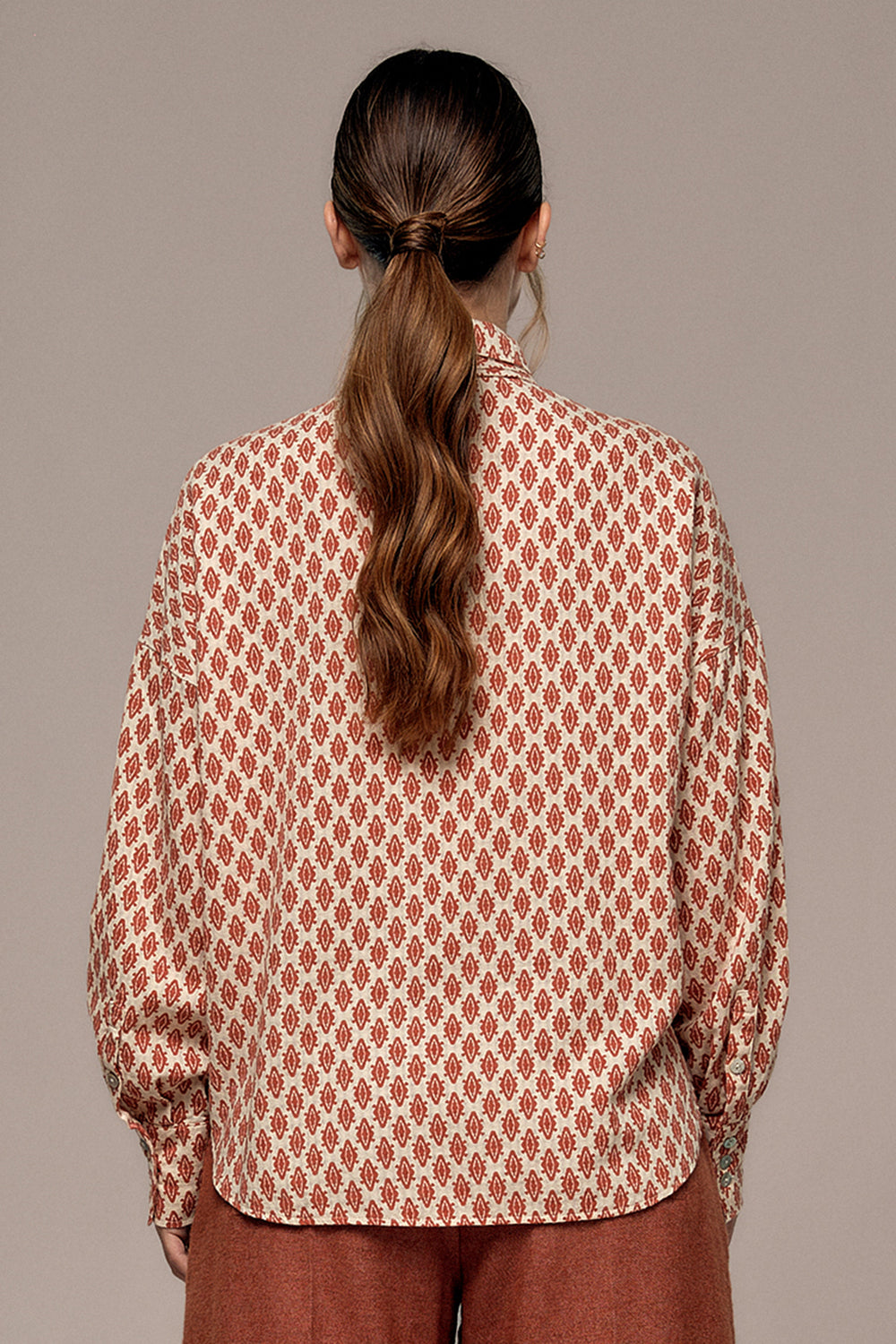 Mat de Misaine Imp Noisette Orange Blouse CROZON-2910, back view