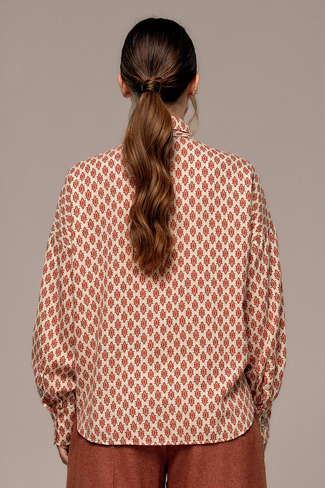 Mat de Misaine Imp Noisette Orange Blouse CROZON-2910, back view