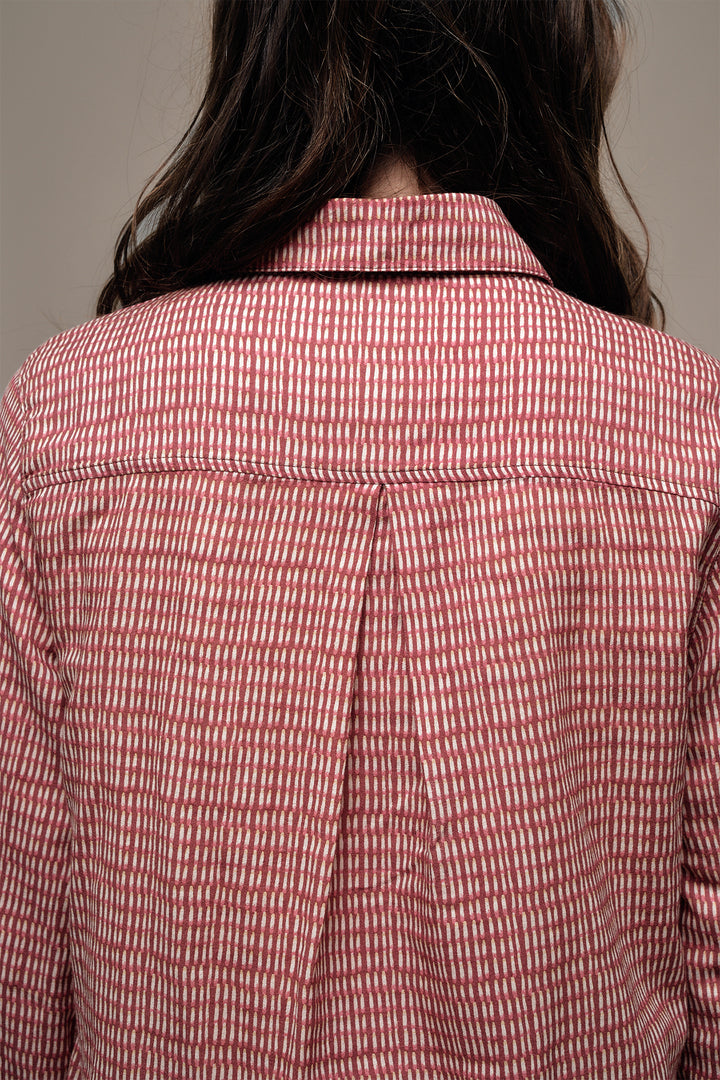 Mat de Misaine Imp Sureau Red Blouse CYCLE-20169, back yoke detail