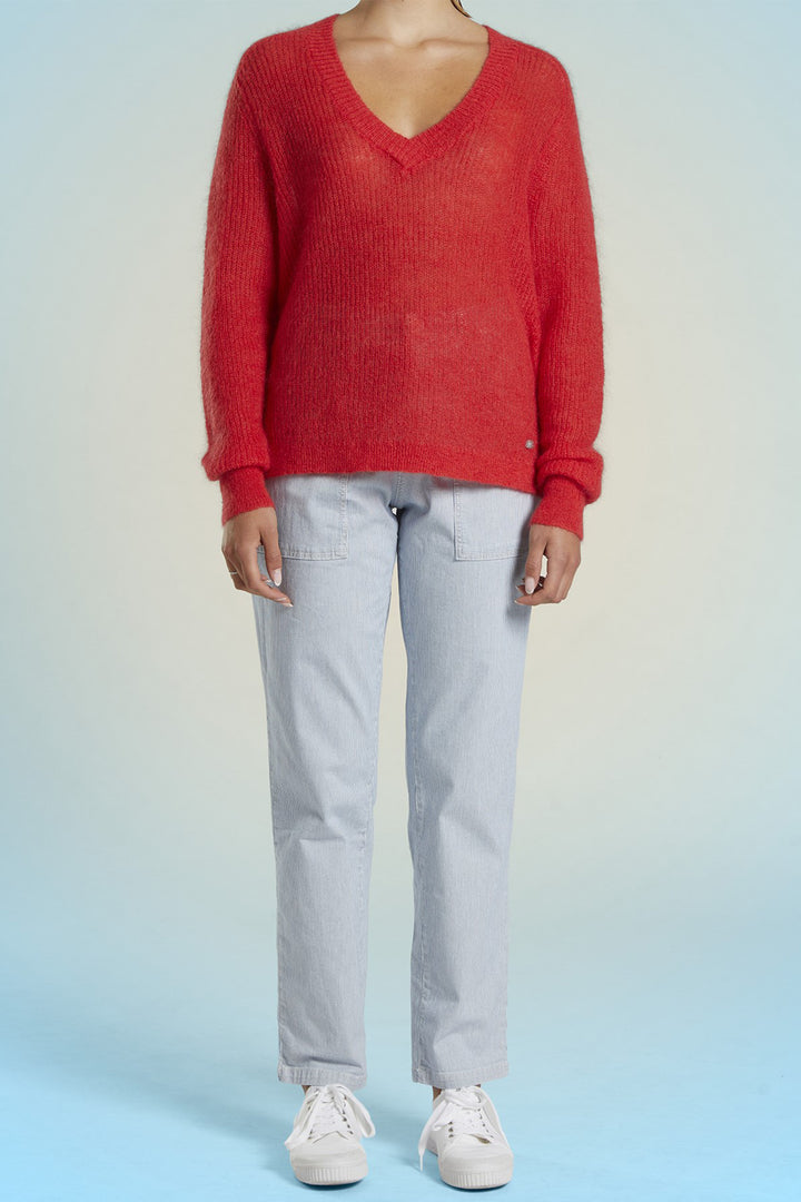 Mat De Misaine Jumper Long Sleeve Tulipe Red Torini-546 U38 - Shirley Allum Boutique