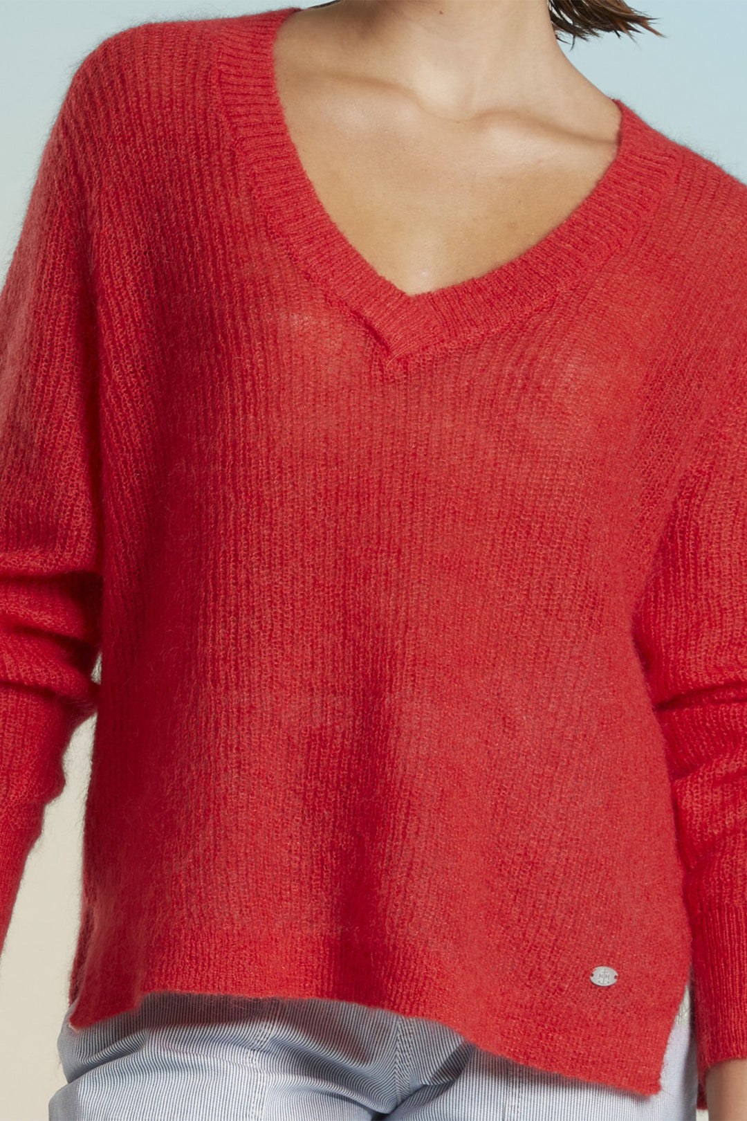 Mat De Misaine Jumper Long Sleeve Tulipe Red Torini-546 U38 - Shirley Allum Boutique