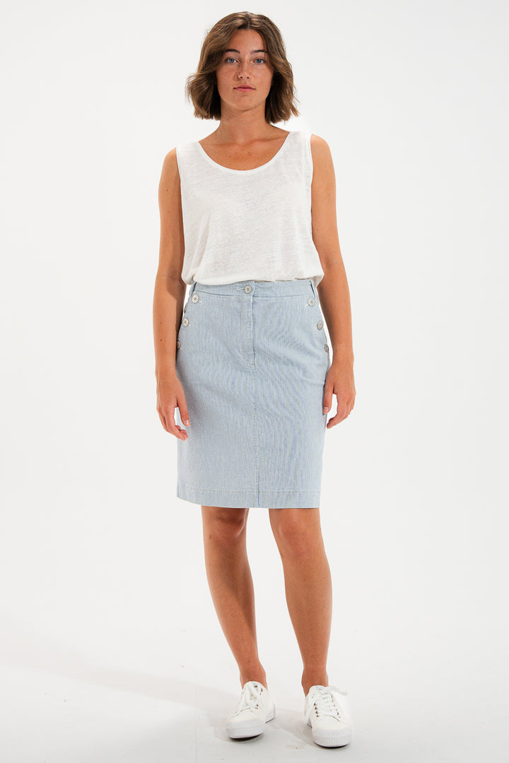 Mat De Misaine Jupon 11785 Raye Navy Stripe Skirt