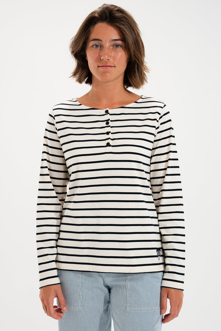 Mat De Misaine Mistral 688RNCG Ecru Marine Navy Stripe Jumper