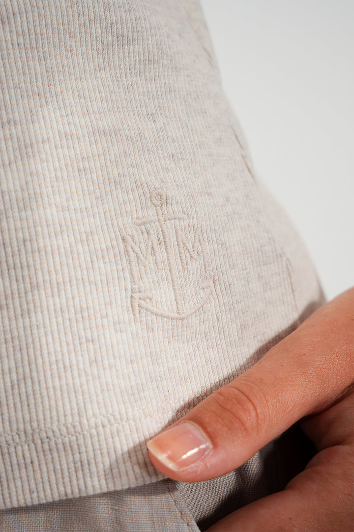 Mat De Misaine Mora Ivoire Chine Sleeveless Cardigan SM-603