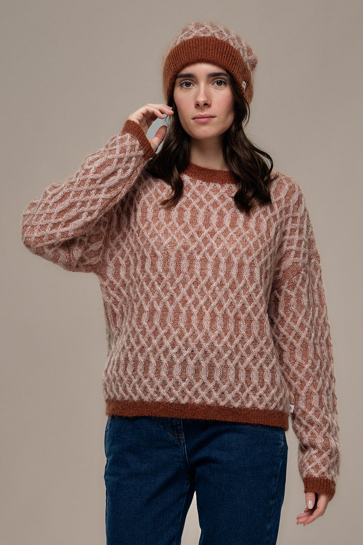 Mat de Misaine Noisette Digital Brown Jumper TURKA-545TR, front view