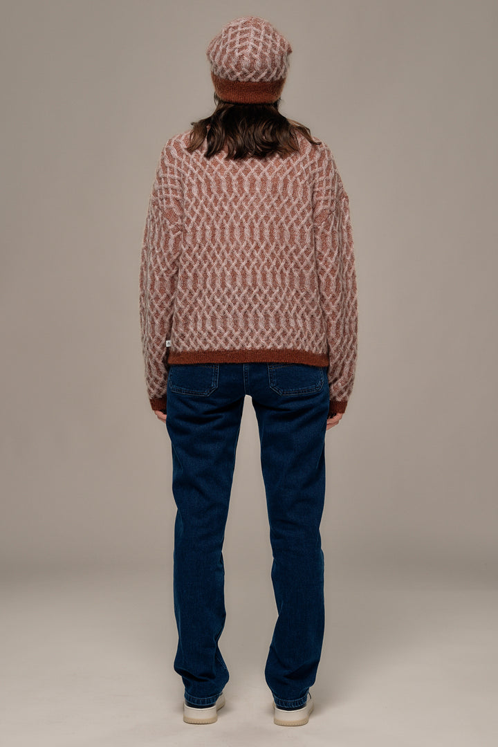 Mat de Misaine Noisette Digital Brown Jumper TURKA-545TR, back full length