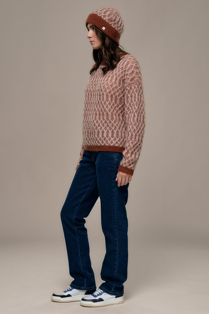 Mat de Misaine Noisette Digital Brown Jumper TURKA-545TR, side view