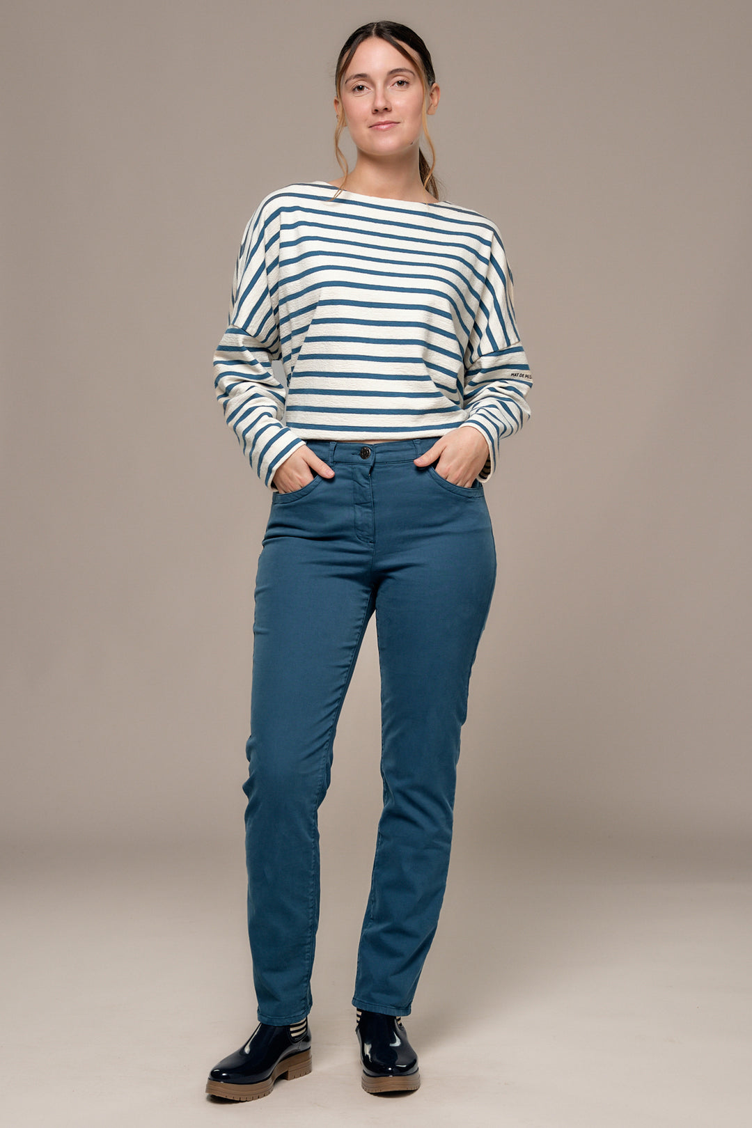 Mat de Misaine Pacifique Blue Trousers PIRIOU-34763, front full length