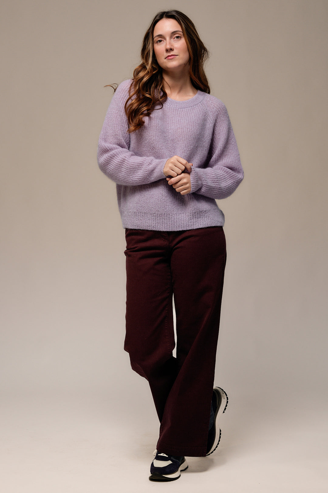 Mat de Misaine Parme Purple Jumper TOPAZO-545, front full length