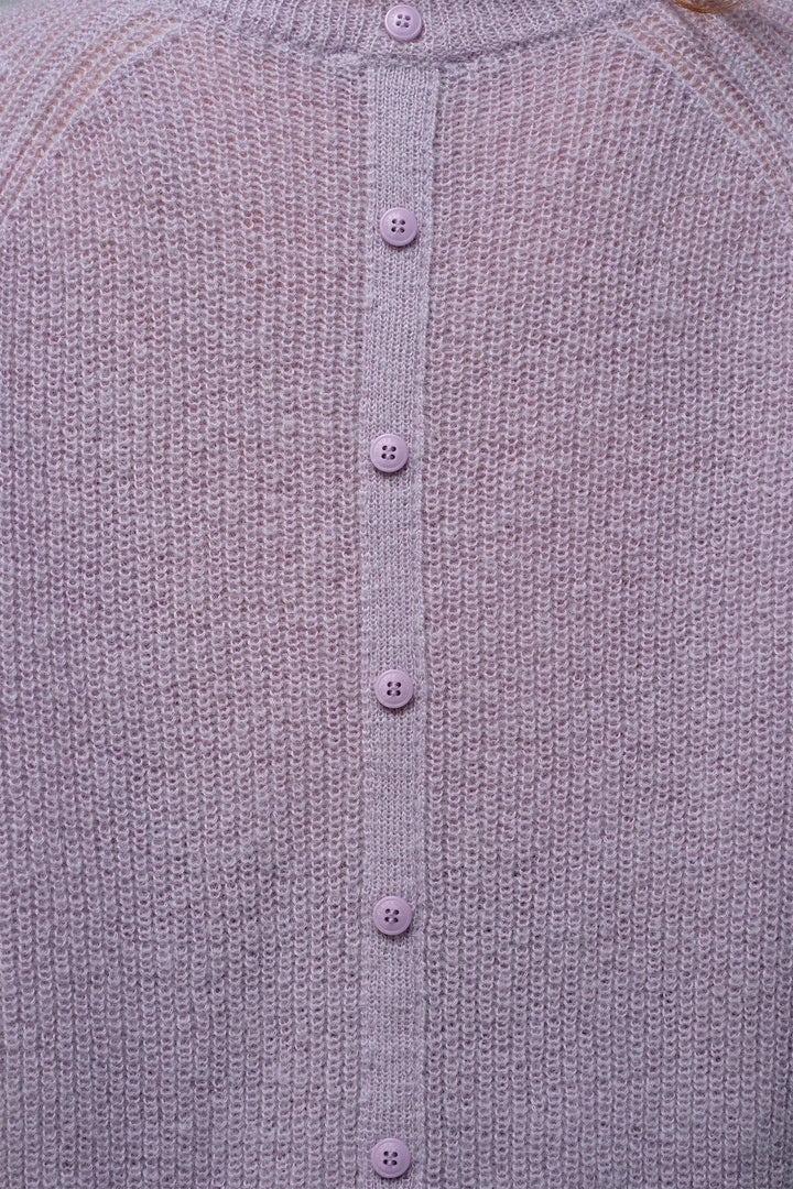 Mat de Misaine Parme Purple Jumper TOPAZO-545, back button detail