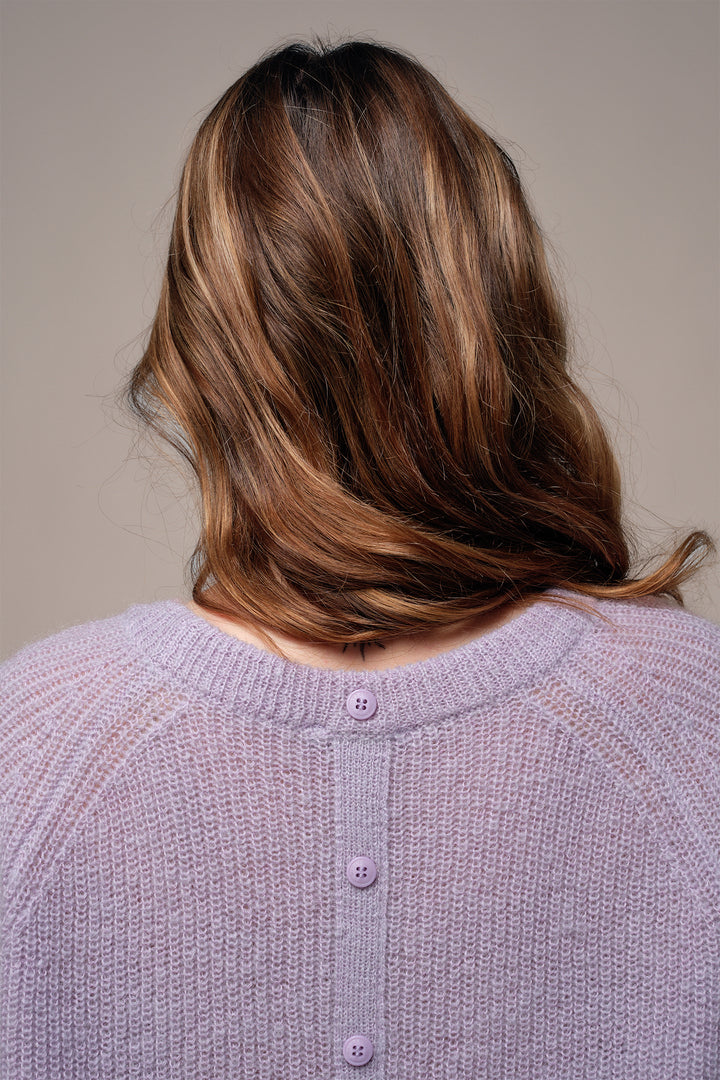 Mat de Misaine Parme Purple Jumper TOPAZO-545, back neck detail