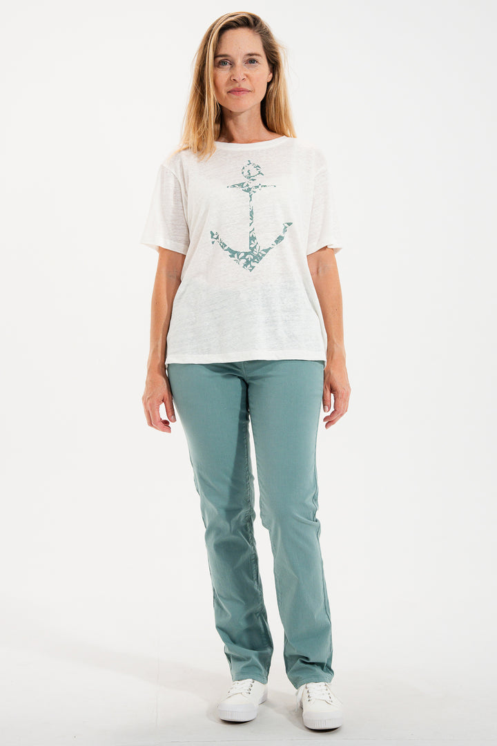 Mat De Misaine Parson 34726 Canopee Green 5-Pocket Cotton Trousers