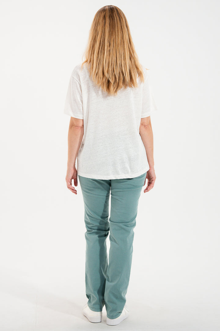 Mat De Misaine Parson 34726 Canopee Green 5-Pocket Cotton Trousers