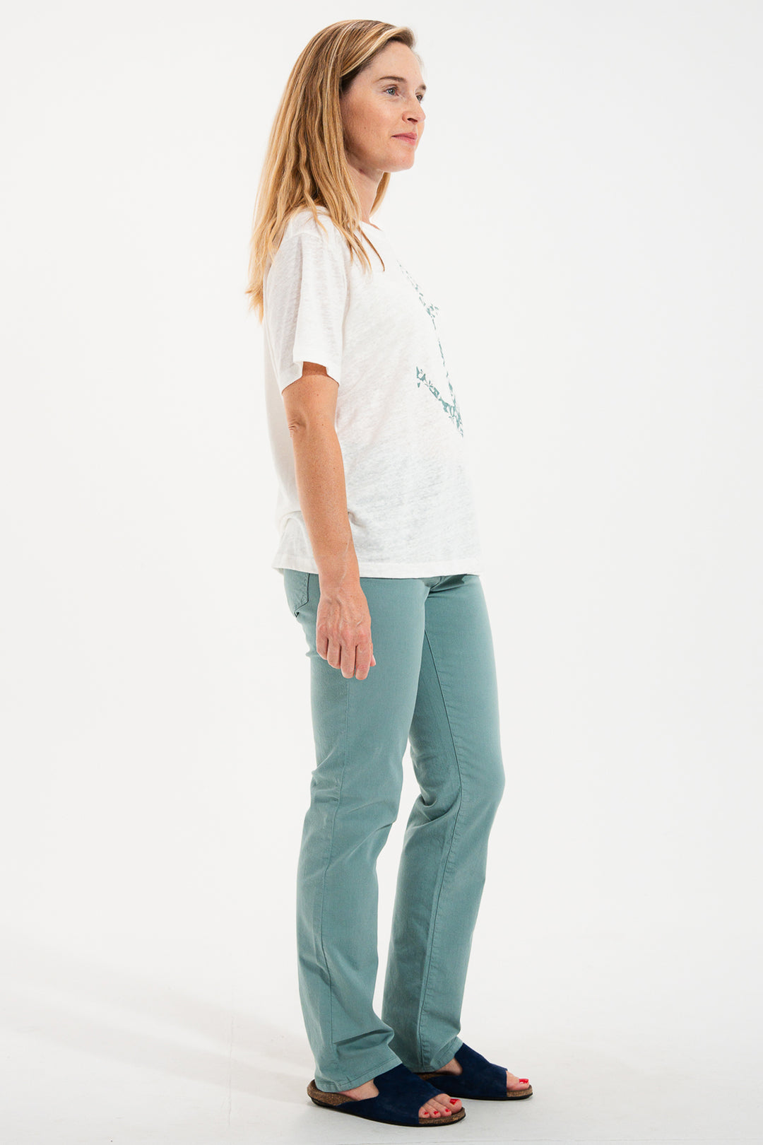 Mat De Misaine Parson 34726 Canopee Green 5-Pocket Cotton Trousers