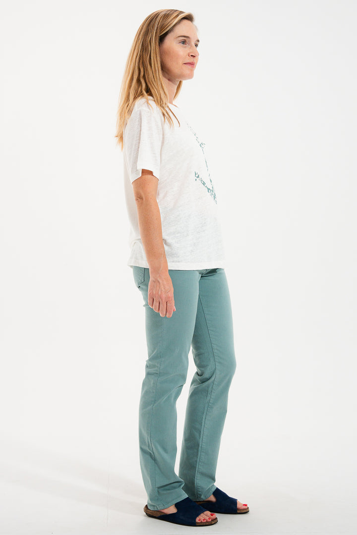 Mat De Misaine Parson 34726 Canopee Green 5-Pocket Cotton Trousers