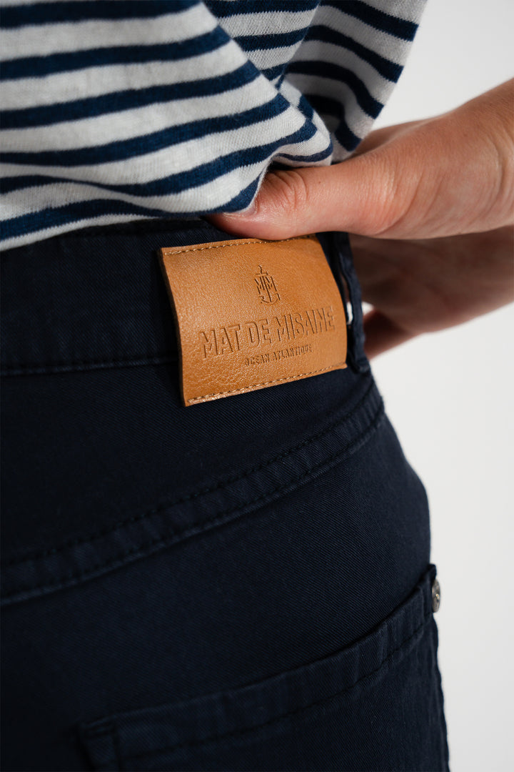 Mat De Misaine Pimoricou Indigo Navy Cropped Trousers 34726 U26T