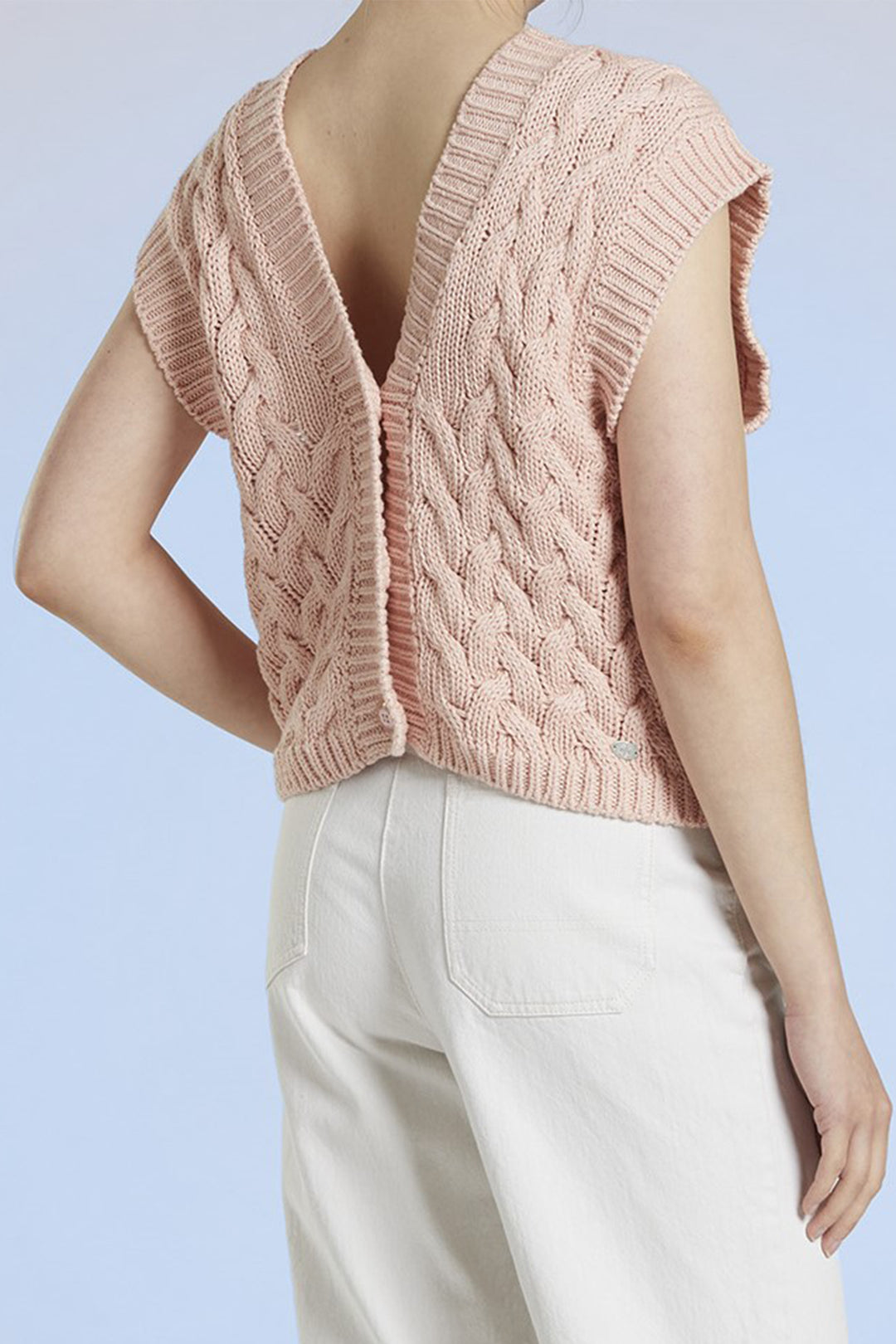 Mat De Misaine Reversable Cardigan Poudre Pink Torsa Card-503 U329 - Shirley Allum Boutique