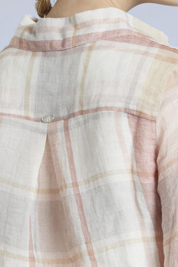 Mat De Misaine Shirt Cyclamen Pink Check Cyclade-22745 C3620 - Shirley Allum Boutique