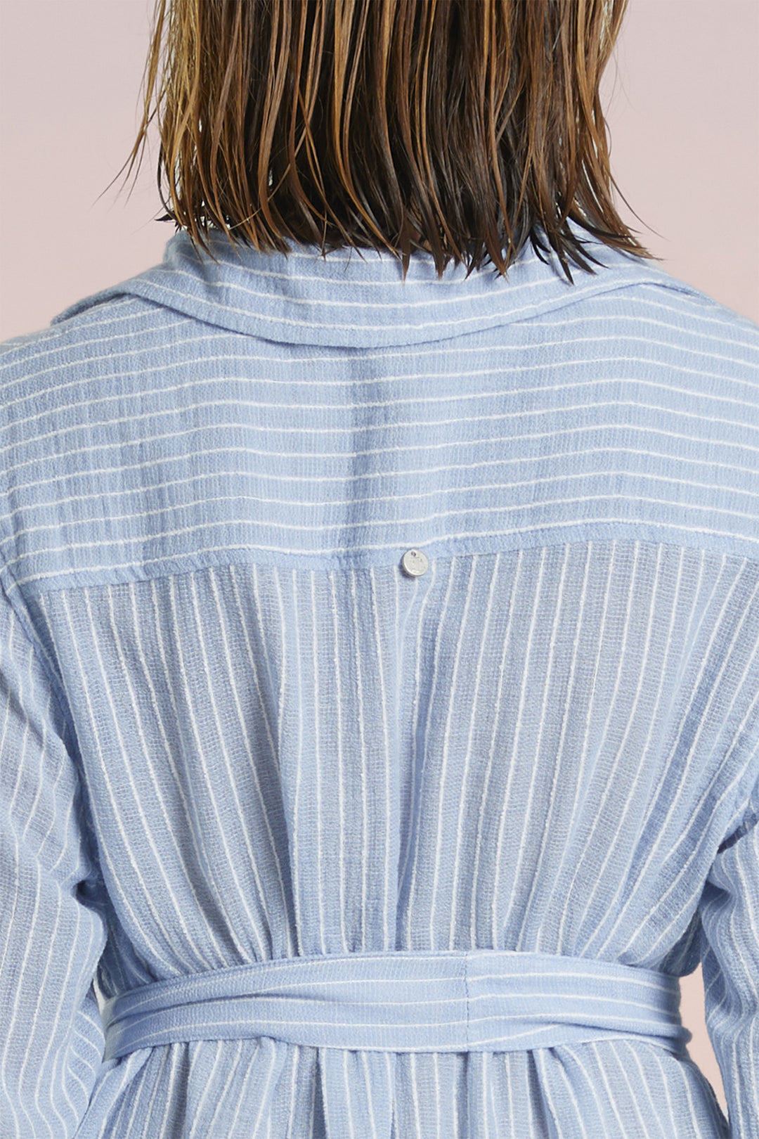 Mat De Misaine Shirt Dress Raye Blue Stripe Nuage Recif-4188 R222 - Shirley Allum Boutique