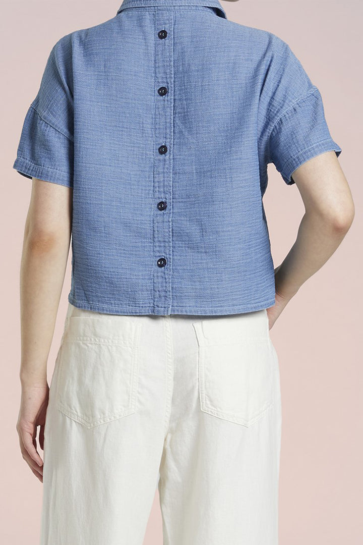 Mat De Misaine Shirt Short Sleeve Bleach Blue Clair Catane-21754 U245C - Shirley Allum Boutique